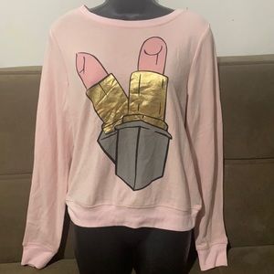 NWT Authentic Wildfox Lip Stick Sweatshirt